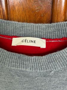 celine Color Block Crew Neck Sweater