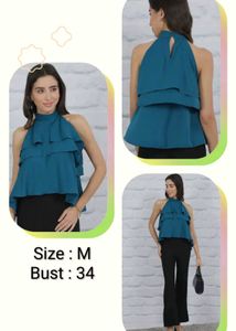 Chic Ruffled Halter Top