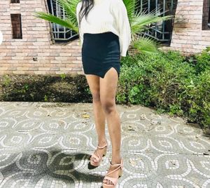 Mini Skirt with Slit