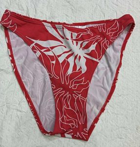 Red Floral Bikini Bottom 🤎