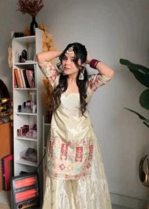New Heavy Work Off White Sharara Set