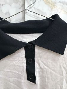 Chic Colorblock Polo T-Shirt