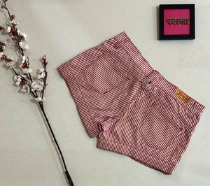 Pink &amp; White Cute Striped Shorts