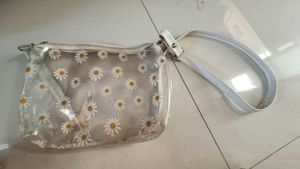 Daisy Print Clear Pouch