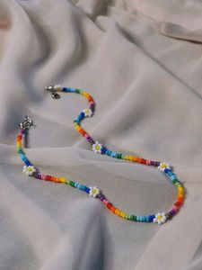 Beaded Flower Necklace &amp; Bracelet Set