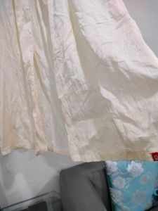 Women's Beige Kurta with grey Inner