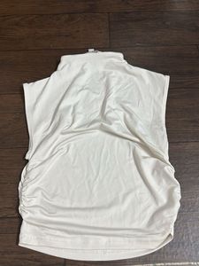 Chic Ruched Mock Neck Sleeveless Top