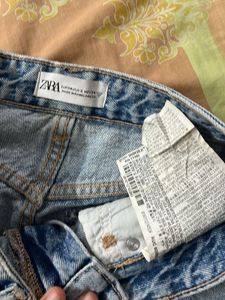 ZARA original ripped straight jeans