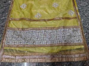 Elegant Yellow Embroidered party wear Kurta Set