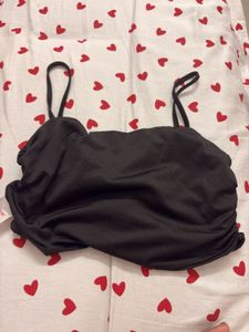 Chic Ruched Spaghetti Strap Crop Top