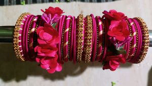 Rani Flower Bangles Set