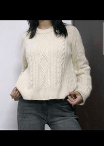 Cream Cable Knit Sweater