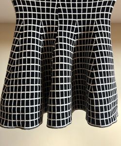 Checkered Knit Mini Skirt
