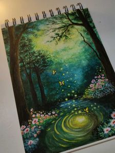 Enchanting Forest Scene Painting