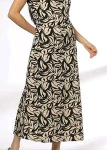 Elegant  Floral Printed A-Line Maxi Dress