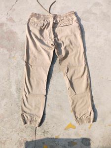 Men's Beige Jogger Pants