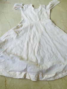 Elegant White Embroidered Gown