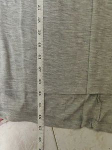 Grey T-Shirt Dress with Side Slits