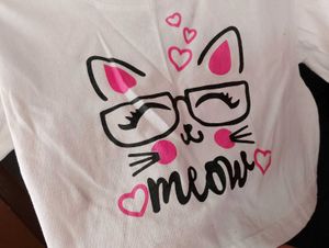 Cute Meow Cat Graphic Crop Top