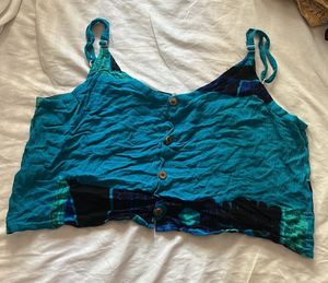 Boho Chic Button-Front Tank Top