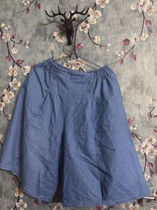 Light Wash Denim Culottes