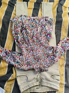 Beautiful top  & Fresh  jean set