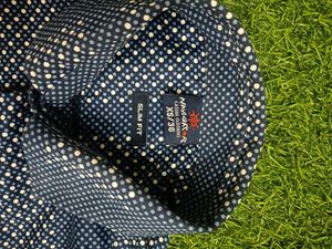 Men's Blue Geometric Print Shirt