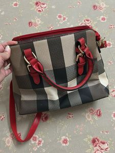 Classic Plaid Satchel Handbag
