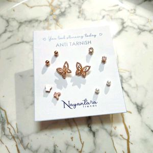Anti-tarnish Butterfly Earrings Combo Set