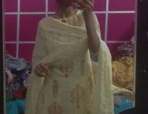 yellow Embroidered Kurta Set