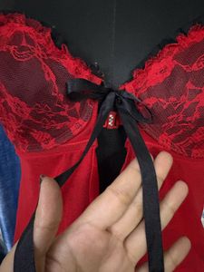 Stunning Red Lace Babydoll Lingerie