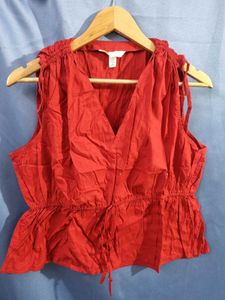 H&M Red Sleeveless Top