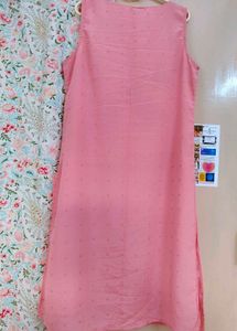 Pink sleeveless Kurta