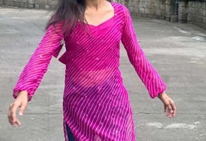 Vibrant Pink Knit Tunic Top