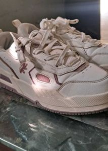 Women's White & Purple Sneakers