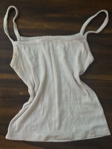 Chic Ribbed Camisole with Lace Trim