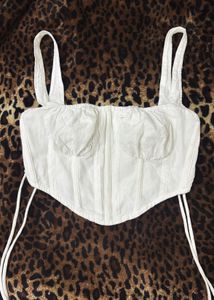 Bershka Cotton Blend Corset top