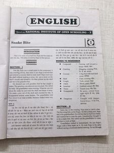 Nios Class 10 English