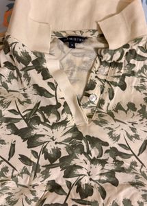 Beige and Olive green T-Shirt for women