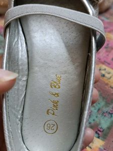 Sparkly Silver Bow Ballerina Flats
