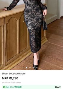 Elegant Black Lace Bodycon Dress