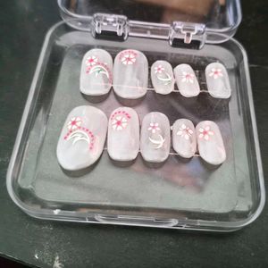 Cute Floral Press-On Nails