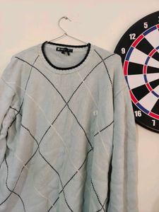 imported Argyle Pattern Sweater
