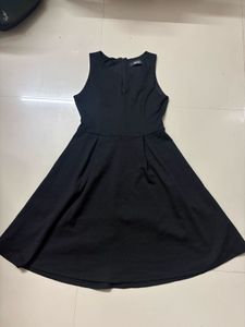 Classic Black Sleeveless Fit and Flare Dress