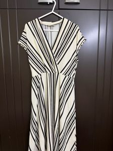 H&M Chic Striped Midi Dress