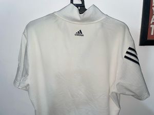 Adidas White T-Shirt with Stripes