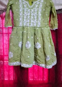 Beautiful Green Chikankari Kurta