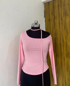 Cute Pink Long Sleeve Top