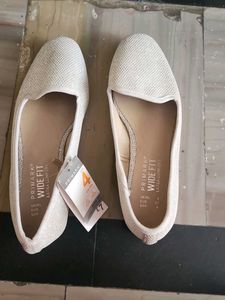 Sparkly Ballet Flats - White