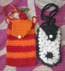 Handmade Crochet Mobile Covers Pouche Set of 4